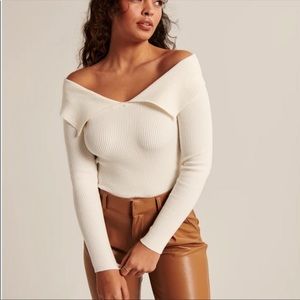 Abercrombie Off the shoulder knit top M